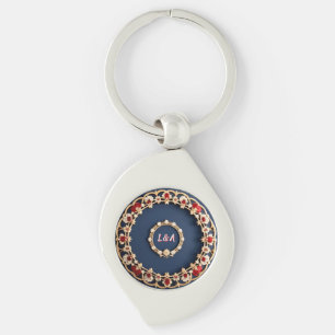 Porte-clés Conception Ornementale Florale Élégante