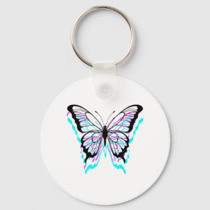 Porte-clés Conception Papillon Glitch