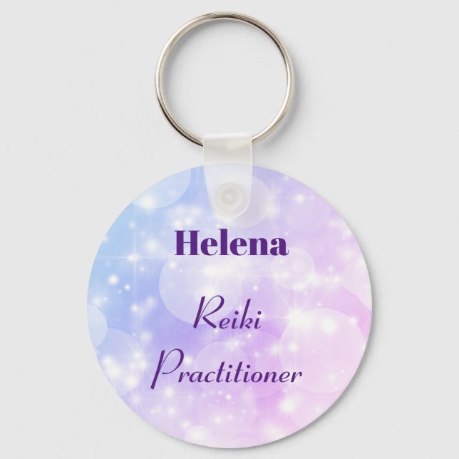 Porte-clés Conception personnalisée du Reiki Praticien (Recto)