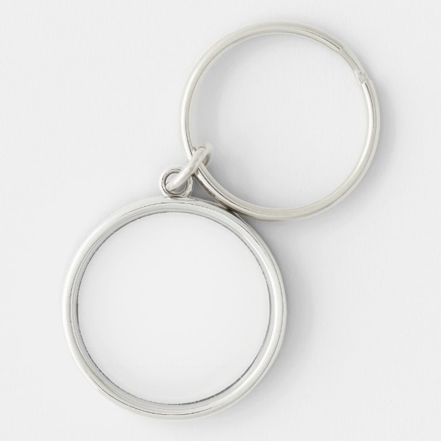 Porte-clés Conception simple blanche personnalisée Ajouter un (Devant)
