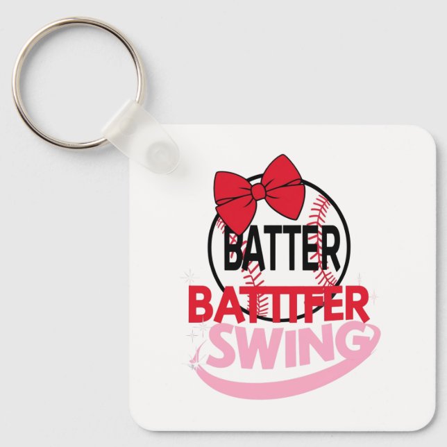 Porte-clés Conception Sur Le Thème Du Baseball "Batter Batter (Recto)