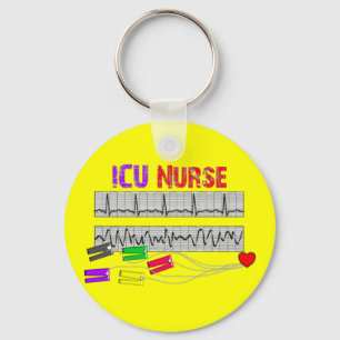 Porte-clés Conception unique ICU Infirmières Cadeaux