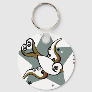 Porte-clés Conception urbaine d'oiseau d'hirondelle de