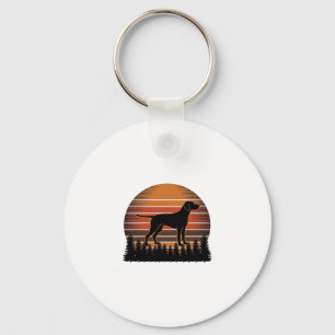 Porte-clés Conception vectorielle de chien de chasse vintage