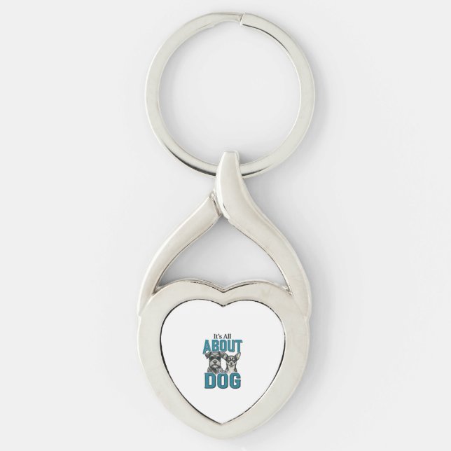 Porte-clés Conception vectorielle de citation d'amant de chie (Devant)