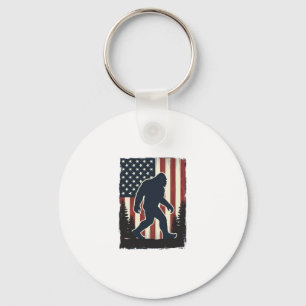 Porte-clés Conception vectorielle de forêt de drapeau américa
