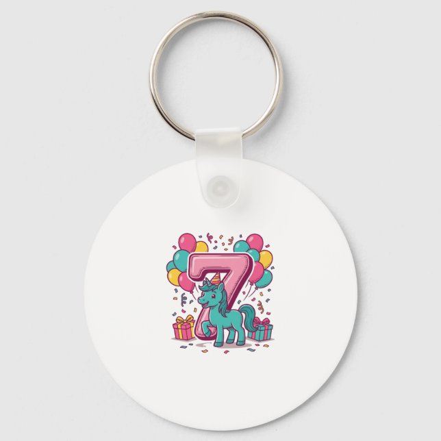 Porte-clés Conception vectorielle de poney mignon pour la fêt (Recto)