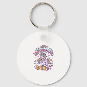 Porte-clés Conception Zazzle Colorée Énergie Maman Licorne_1