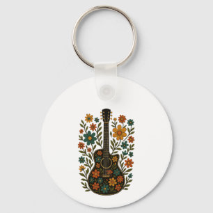 Porte-clés Conceptions Guitare & Fleurs