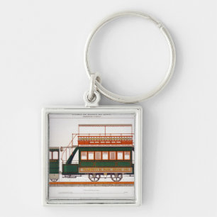 Porte-clés Concevez pour un tram de vapeur, plaquez 126 'de