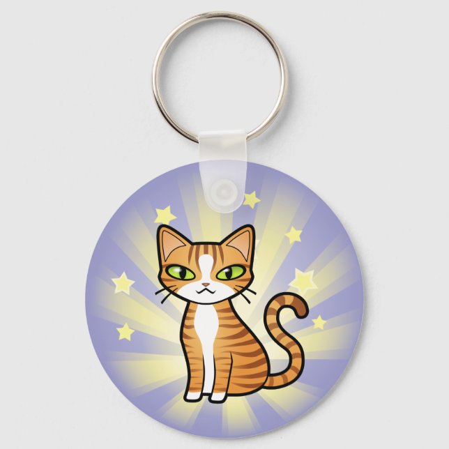 Porte-clés Concevez votre propre chat de dessin (Recto)