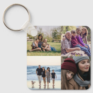 Porte-clés Concevez votre propre collection de 4 photos