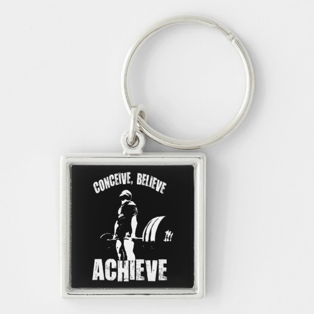 Porte-clés Concevoir, Croire, Atteindre - Exercice Motivation (Devant)