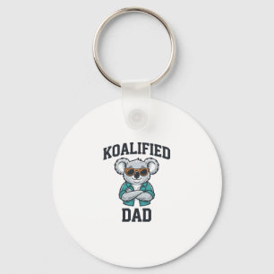 Porte-clés Conçu pour Papa Mignon Koala Père Chemise Design_1