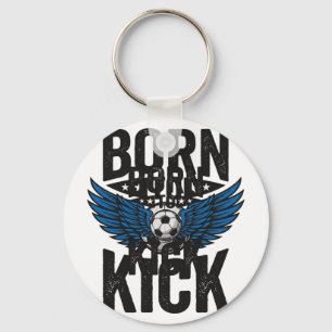 Porte-clés Conçu pour T-Shirt Vintage de Football à Ailes Né