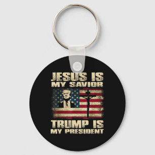 Porte-clés Condamné Felon Jesus Est Mon Sauveur Trump Est Mon