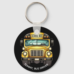 Porte-clés Conducteur de bus scolaire. Personnalisé