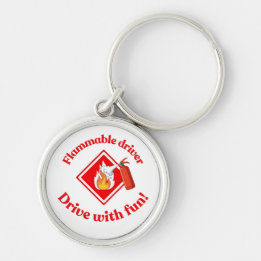 Porte-clés Conducteur Inflammable | Drôle ADR Marchandises Da