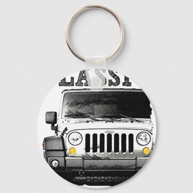Porte-clés conduire la Jeep classique (Recto)