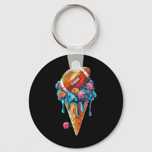 Porte-clés Cône D'Aquarelle De Crème De Flacon De Football Av