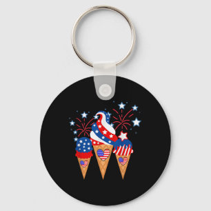 Porte-clés Cones de crème glacée 4 juillet Patriotique de vac