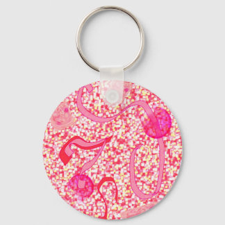 Porte-clés Confetti rose chaud