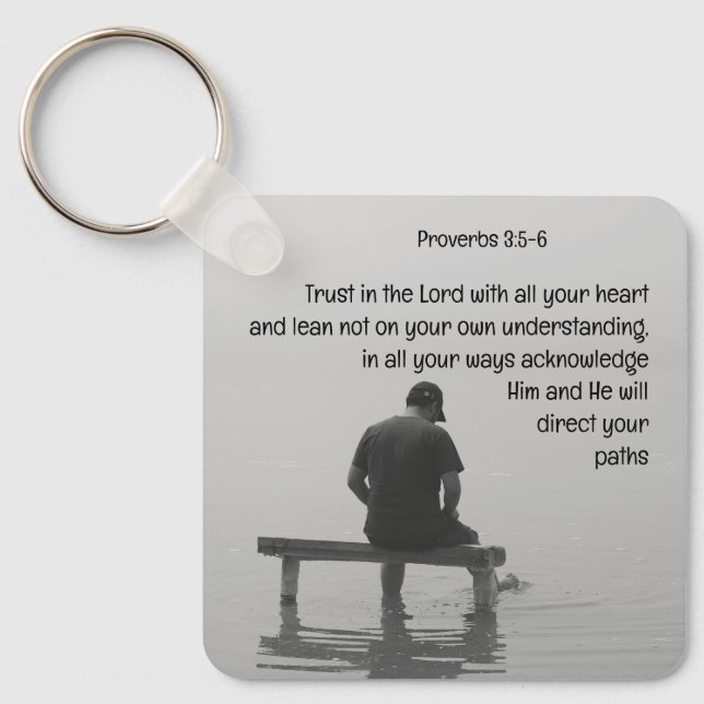 Porte-clés Confiance Dans Le Seigneur Ravissant L'Application (Recto)