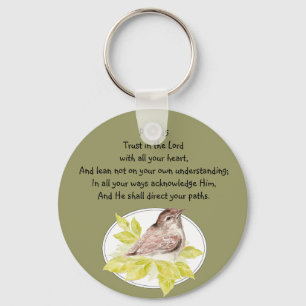 Porte-clés Confiance dans l'Écriture du Seigneur avec Aquarel