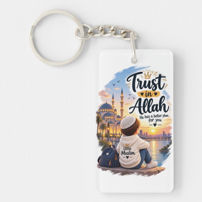 Porte-clés Confiance en Allah - Accessoire de foi  (Devant)