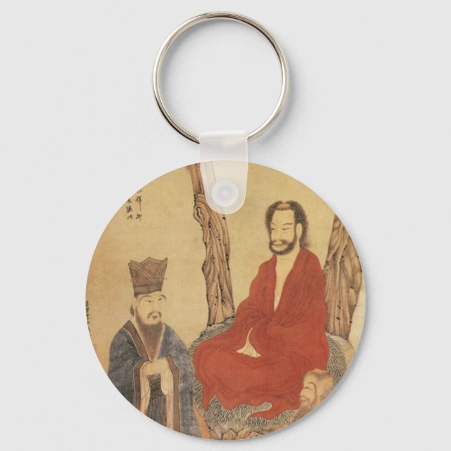 Porte-clés Confucius, Lao-tzu et Arhat bouddhiste (Recto)