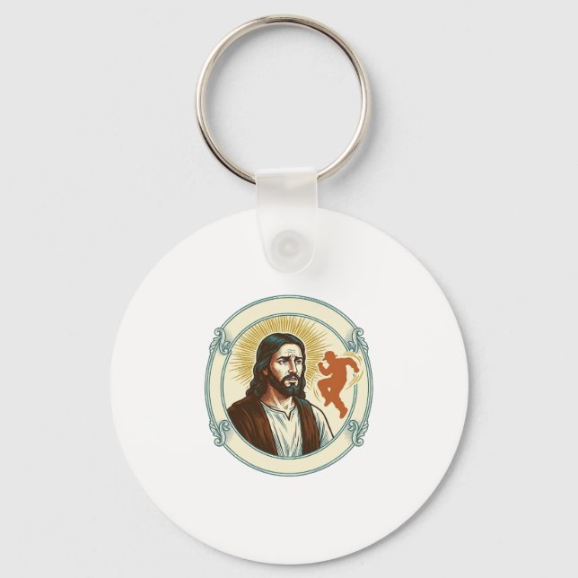 Porte-clés Confus Jésus Tendance Virale Danse Silhouette Vidé (Recto)
