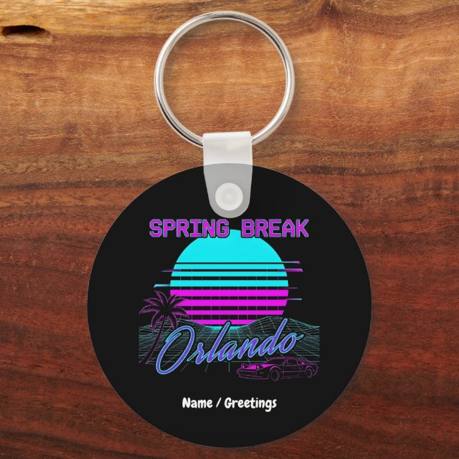Porte-clés Congé de printemps 2026 Orlando After Dark Retro S (Recto)