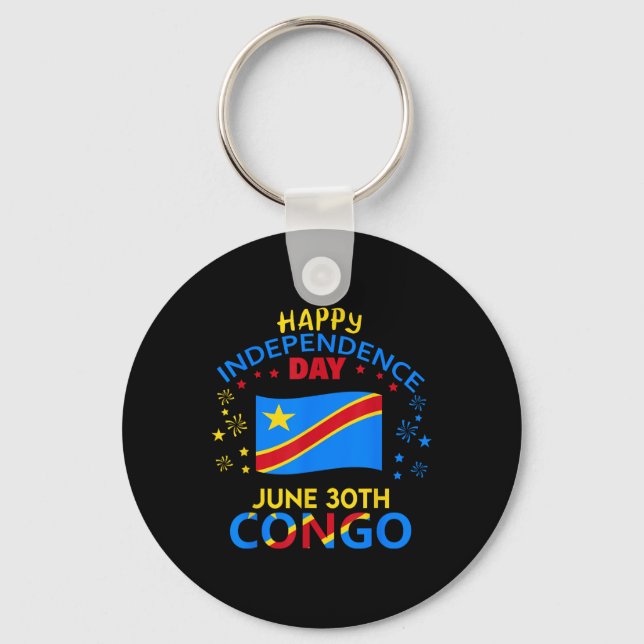 Porte-clés Congo 65e anniversaire de l'indépendance Fierté co (Recto)