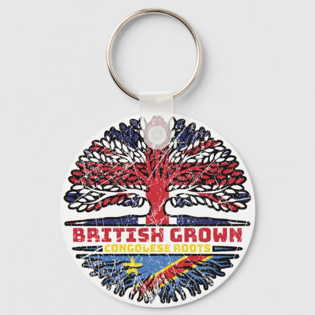 Porte-clés Congo Congo Royaume-Uni British Tree (Recto)