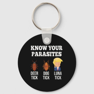 Porte-clés Connaissez vos parasites Anti-Trump Funny Tick Res