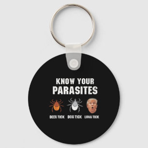 Porte-clés Connaissez vos parasites - Drôle anti-Trump