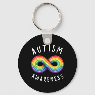 Porte-clés Conscience de l'autisme Infinity Rainbow