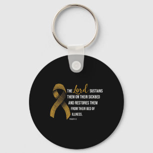 Porte-clés Conscience du cancer de l'enfance foi Don chrétien