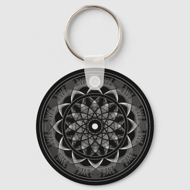 Porte-clés Conscience - Géométrie Sacrée Mandala (Recto)