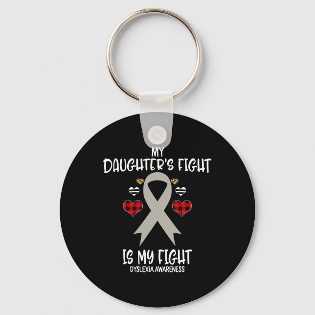 Porte-clés Conscience Le combat de ma fille est mon combat ma (Recto)