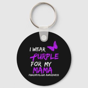 Porte-clés Conscience que je porte le violet pour ma mère