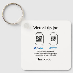 Porte-clés Conseil virtuel jar q r code argent don PayPal ven