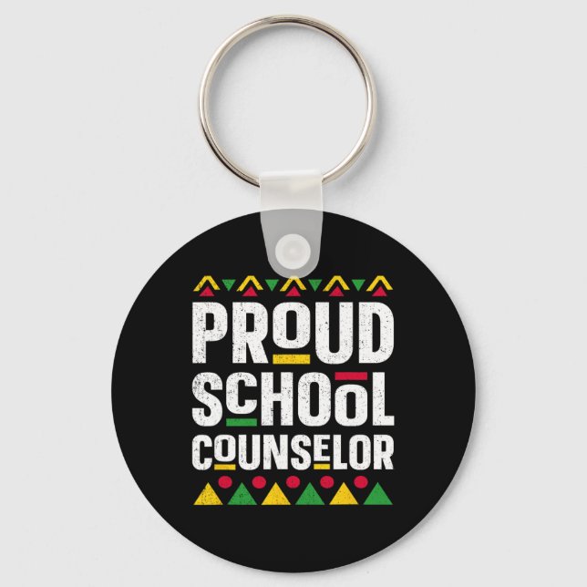 Porte-clés Conseiller d'école fier de la fierté de l'Afrique  (Recto)