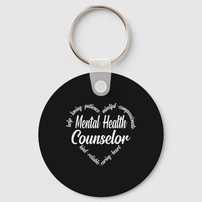 Porte-clés Conseiller en santé Langue du coeur Cloud (Recto)