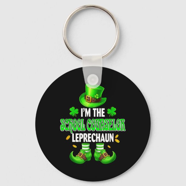 Porte-clés Conseiller Scolaire Leprechaun Fierté de la Saint- (Recto)