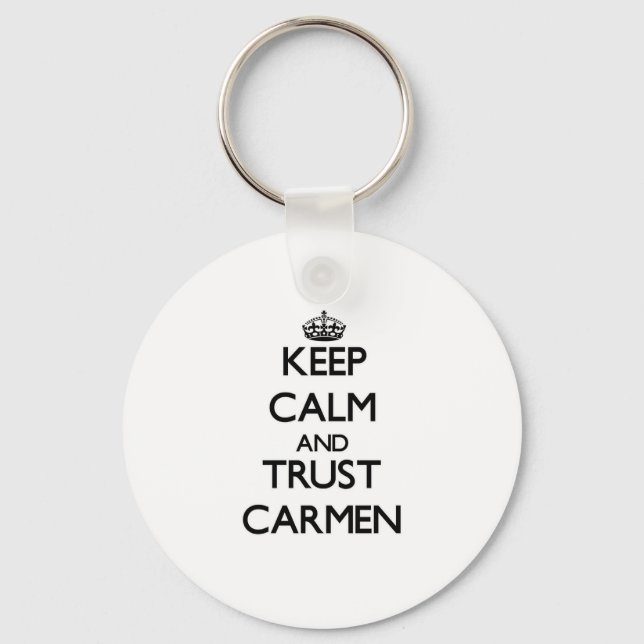 Porte-clés Conserver calme et confiance Carmen (Recto)