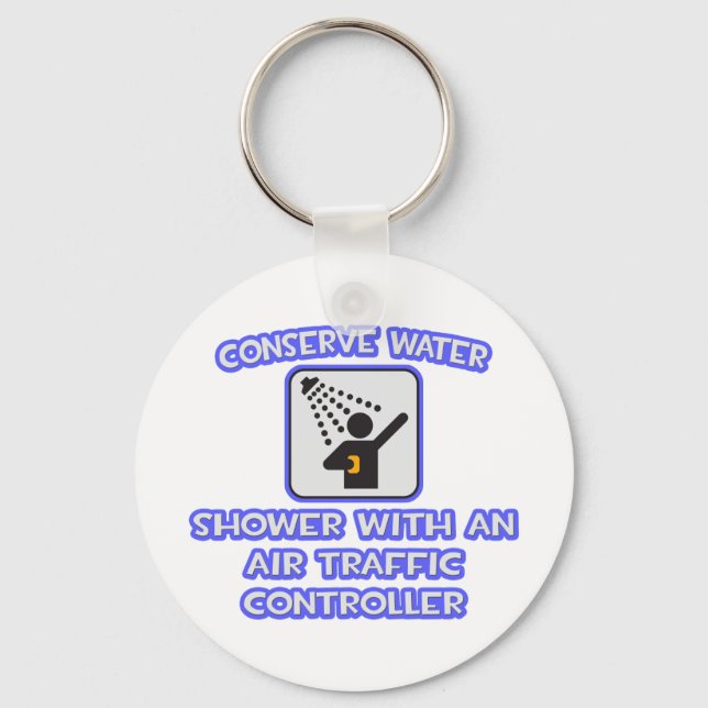 Porte-clés Conserver l'eau .. Douche Avec Contrôle De La Circ (Recto)