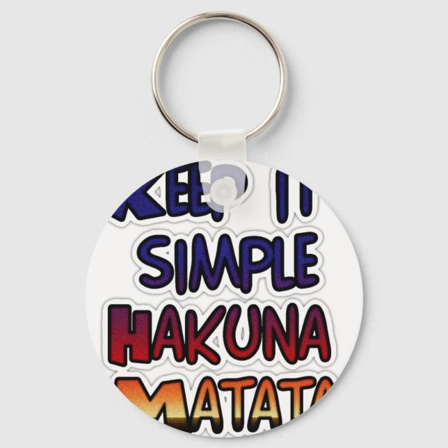 Porte-clés Conserver Simple Hakuna Matata Art Print (Recto)