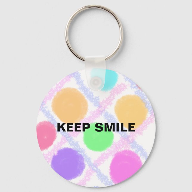 PORTE-CLÉS CONSERVEZ UN PORTE - CLÉ MINIMAL SIMPLE ET SOURIAN (Recto)