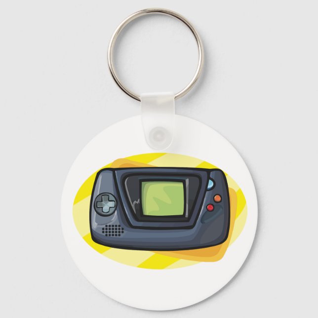 Porte-clés Console de jeu portable rétro des années 90 pour j (Recto)